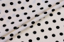 Ткань плательно-блузочная штапель, Maks Style, вискоза 100%, молочный принт горох, арт. MS- 1146 D-28 С-7