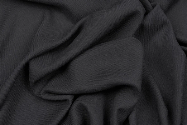 Ткань плательно-блузочная вискоза твил однотонный, Maks Style, вискоза 100%, цвет черный, арт. 2881 D-11