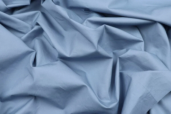 Ткань плательно-блузочная хлопок поплин однотонный, Maks Style, хлопок 100%, цвет синий, арт. 1159 D-7