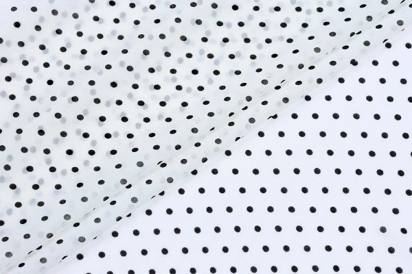 Ткань плательно-блузочная шифон, Maks Style, горох, арт MS- 1234 D-LS210578-1D C-3