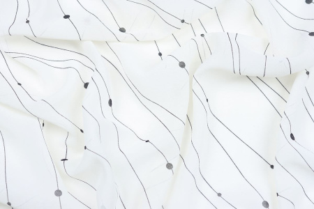 Ткань плательно-блузочная шифон, Maks Style, цветочный принт, арт. MS- 1195 D-9 C-1