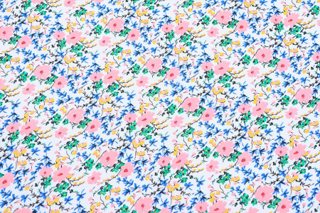 Ткань плательно-блузочная шифон, Maks Style, цветочный принт, арт. MS- 1234 D-30 C-2