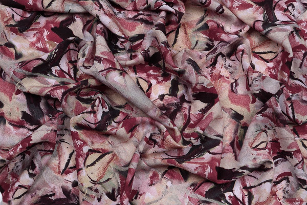 Ткань плательно-блузочная штапель, Maks Style, вискоза 100%, акварель, арт. 3763/18 D-2 С-1