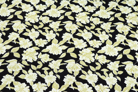 Ткань плательно-блузочная штапель, Maks Style, вискоза 100%, цветочный принт, арт. MS-1237 D-LZD621073 С-2