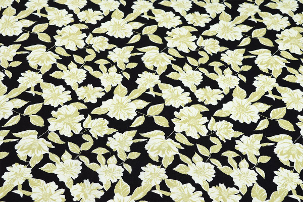 Ткань плательно-блузочная штапель, Maks Style, вискоза 100%, цветочный принт, арт. MS-1237 D-LZD621073 С-2