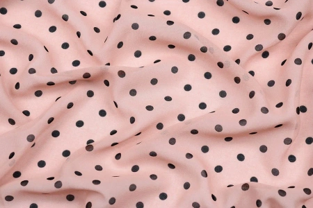 Ткань плательно-блузочная шифон, Maks Style, горох, арт MS- 1116 D-B02ZH1085 C-9