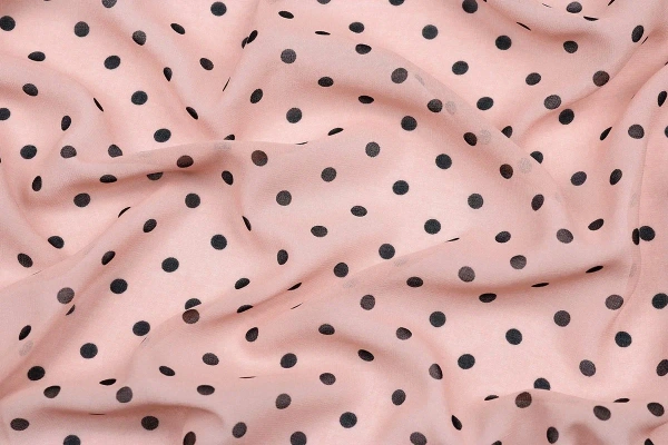 Ткань плательно-блузочная шифон, Maks Style, горох, арт MS- 1116 D-B02ZH1085 C-9