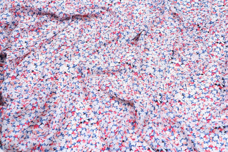 Ткань плательно-блузочная штапель, Maks Style, вискоза 100%, цветочный принт сиреневый, арт. MS- 2201 D-27