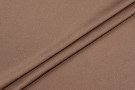 Ткань плательно-блузочная однотонная Армани шелк, Maks Style, цвет коричневый, арт 1132 D-44