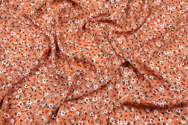 Ткань плательно-блузочная штапель, Maks Style, вискоза 100%, цветочный принт, арт. MS-1197 D-17