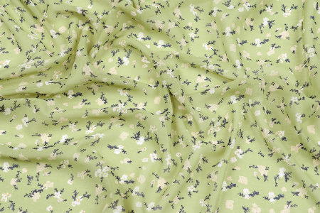 Ткань плательно-блузочная шифон, Maks Style, цветочный принт, арт. MS- 1234 D-LS2110578-1E D-5 C-3