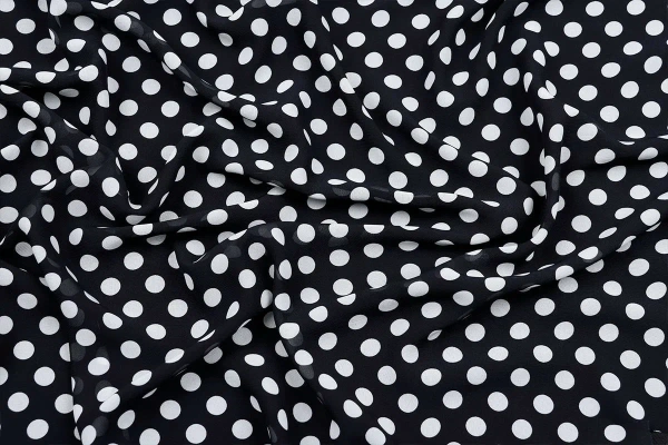 Ткань плательно-блузочная шифон, Maks Style, горох ,арт 3916-18 D-2