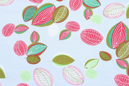 Ткань плательно-блузочная вискоза нейлон, Maks Style, вискоза 80%, нейлон 20%, листья, арт. MS- 4202 D- 185 С- 2