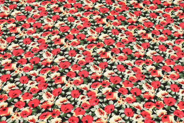 Ткань плательно-блузочная штапель, Maks Style, вискоза 100%, цветочный принт, арт. MS-1237 D-LZD621039 C-3