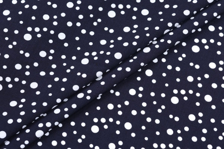 Ткань плательно-блузочная штапель, Maks Style, вискоза 100%, горох, арт. 1146 D-32 С-1