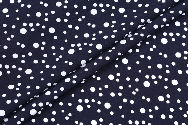 Ткань плательно-блузочная штапель, Maks Style, вискоза 100%, горох, арт. 1146 D-32 С-1