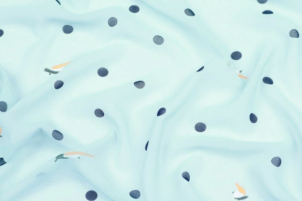 Ткань плательно-блузочная шифон, Maks Style, горох, арт MS- 1241 D-B09Z3392 C-2