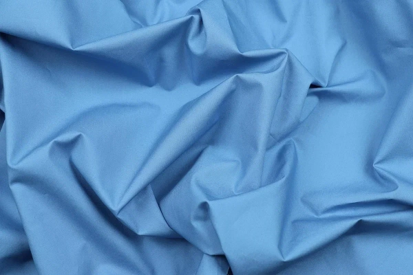 Ткань плательно-блузочная хлопок поплин однотонный, Maks Style, хлопок 100%, цвет синий, арт. 1159 D-8