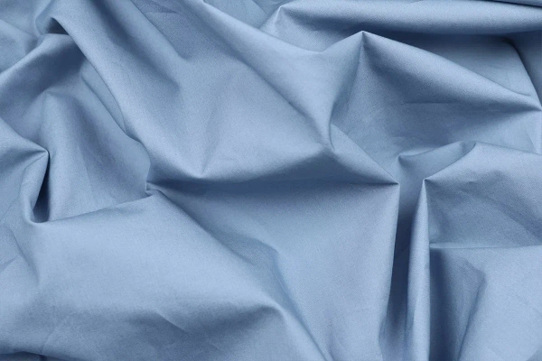 Ткань плательно-блузочная хлопок поплин однотонный, Maks Style, хлопок 100%, цвет синий, арт. 1159 D-7