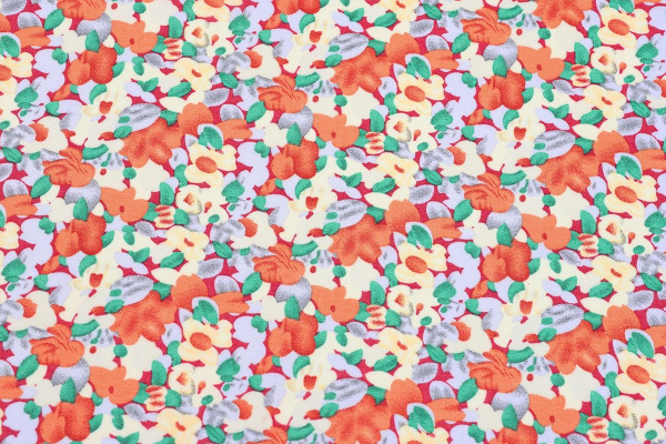 Ткань плательно-блузочная шифон, Maks Style, цветочный принт, арт. MS- 1234 D-23 C-2