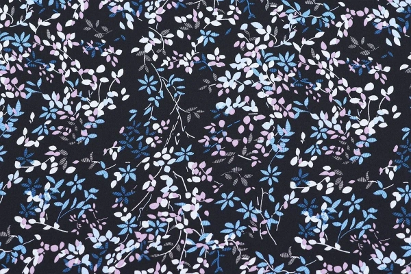 Ткань плательно-блузочная шифон, Maks Style, цветочный принт, арт B 05Z 2403