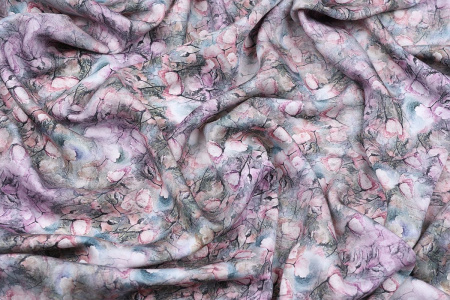 Ткань плательно-блузочная вискоза сатин, Maks Style, вискоза 100%, цветочный принт, арт. D- 65