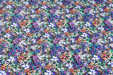 Ткань плательно-блузочная штапель, Maks Style, вискоза 100%, абстракция разноцветная, арт. MS-1237 D-LZD621086 С-1