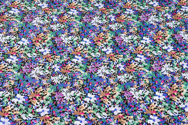 Ткань плательно-блузочная штапель, Maks Style, вискоза 100%, абстракция разноцветная, арт. MS-1237 D-LZD621086 С-1