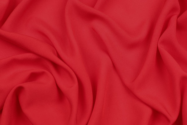 Ткань плательно-блузочная штапель однотонный, Maks Style, вискоза 100%, цвет красный, арт. MS- 2453 D-17