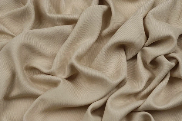 Ткань плательно-блузочная вискоза твил однотонный, Maks Style, вискоза 100%, цвет бежевый, арт. 2881 D-2