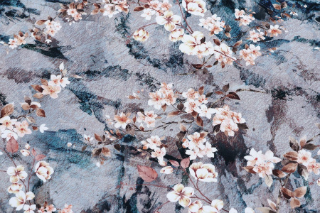 Ткань плательно-блузочная вискоза сатин, Maks Style, вискоза 100%, цветочный принт, арт. D- 63