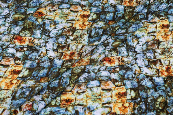 Ткань плательно-блузочная штапель, Maks Style, вискоза 100%, цветочный принт, камни, арт. MS- 1192 D- 24