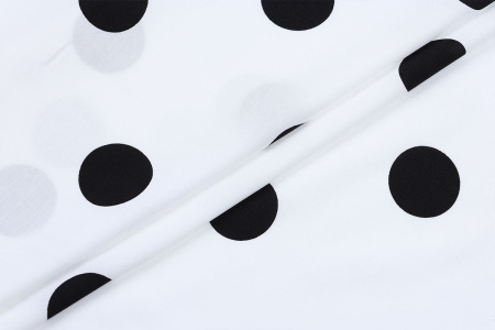 Ткань плательно-блузочная штапель, Maks Style, вискоза 100%, горох, арт. MS- 1187 D-39 С-1