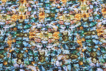 Ткань плательно-блузочная штапель, Maks Style, вискоза 100%, цветочный принт, камни, арт. MS- 1233 D- 10