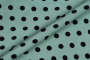 Ткань плательно-блузочная штапель, Maks Style, вискоза 100%, зеленый принт горох, арт. MS- 1146 D-28 С-1