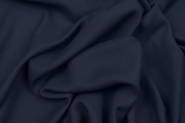Ткань плательно-блузочная вискоза твил однотонный, Maks Style, вискоза 100%, цвет темно-синий, арт. 2881 D-10
