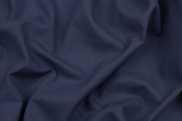Ткань плательно-костюмная лён вискоза хлопок однотонный, Maks Style, цвет темно-синий, арт. MS- 1160 D-14