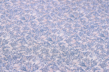 Ткань плательно-блузочная штапель, Maks Style, вискоза 100%, растительный принт сиреневый, арт. MS-1237 D-LZD621060 C-3