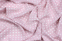 Ткань плательно-блузочная штапель, Maks Style, вискоза 100%, розовый принт горох, арт. MS- 1146 D-30 С-5
