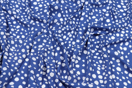 Ткань плательно-блузочная штапель, Maks Style, вискоза 100%, цвет ткани синий, арт. MS- 2201 D-31