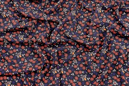 Ткань плательно-блузочная шифон, Maks Style, цветочный принт, арт. MS- 1127 D-10 C-3