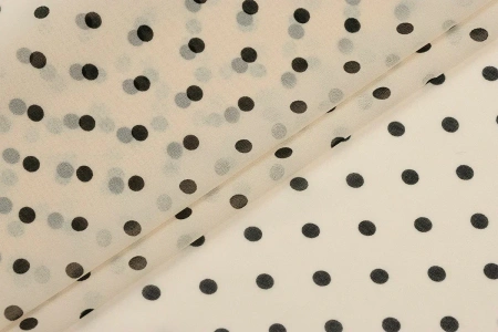 Ткань плательно-блузочная шифон, Maks Style, горох, арт MS- 1116 D-B02ZH1085 C-7