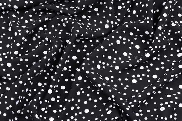 Ткань плательно-блузочная штапель, Maks Style, вискоза 100%, горох, арт. 1146 D-32 С-3