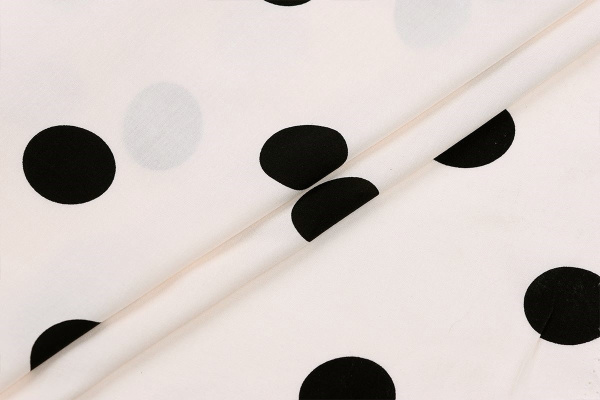 Ткань плательно-блузочная штапель, Maks Style, вискоза 100%, горох, арт. MS- 1187 D-39 С-2