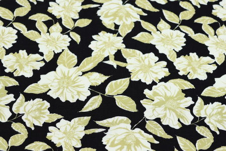 Ткань плательно-блузочная штапель, Maks Style, вискоза 100%, цветочный принт, арт. MS-1237 D-LZD621073 С-2