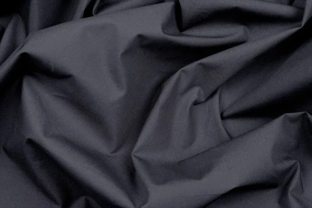 Ткань плательно-блузочная хлопок поплин однотонный, Maks Style, хлопок 100%, цвет черный, арт. 1159 D-15