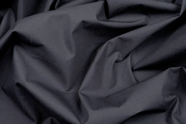 Ткань плательно-блузочная хлопок поплин однотонный, Maks Style, хлопок 100%, цвет черный, арт. 1159 D-15