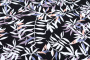 Ткань плательно-блузочная штапель, Maks Style, вискоза 100%, цвет ткани черный, листья, арт. MS- 2208 D-9 C-2