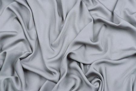 Ткань плательно-блузочная вискоза сатин однотонный, Maks Style, вискоза 100%, цвет белый, арт. MS- 1156 D-14