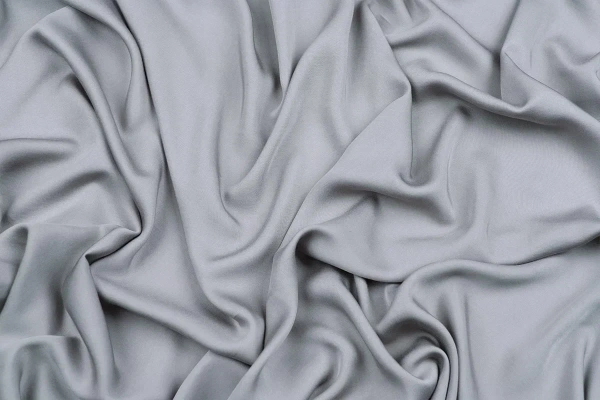 Ткань плательно-блузочная вискоза сатин однотонный, Maks Style, вискоза 100%, цвет белый, арт. MS- 1156 D-14